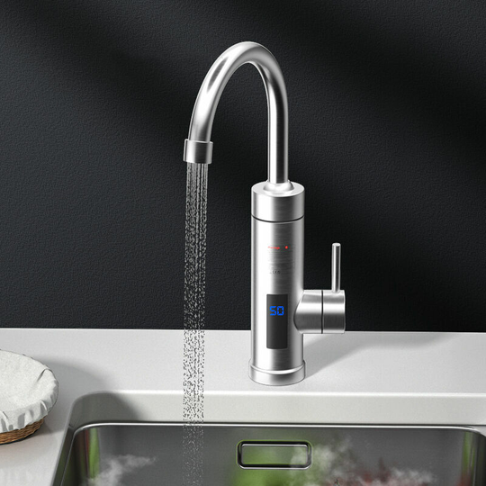 Kartokner - digital display hot and cold dual-usestainless steel instantElectric hot water faucet Kitchen wash vegetables intelligent