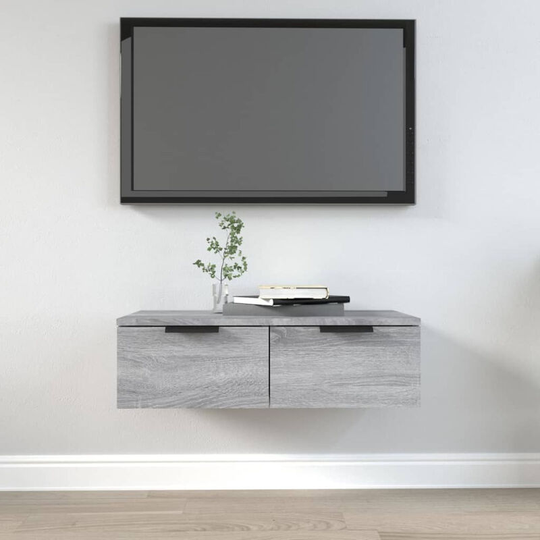 Wall Cabinet Grey Sonoma 68x30x20 cm Engineered Wood