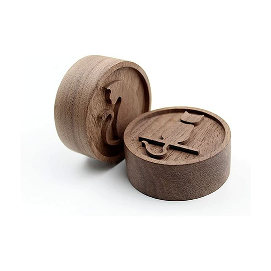 Ilovemilan - Essential Oil Diffuser, 2 Pieces Pack Wooden Aromatherapy Round Car Home Office Diffuser