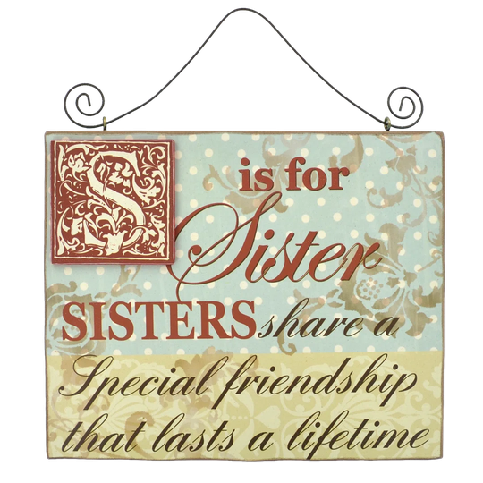S Is For Sister Wall Decor