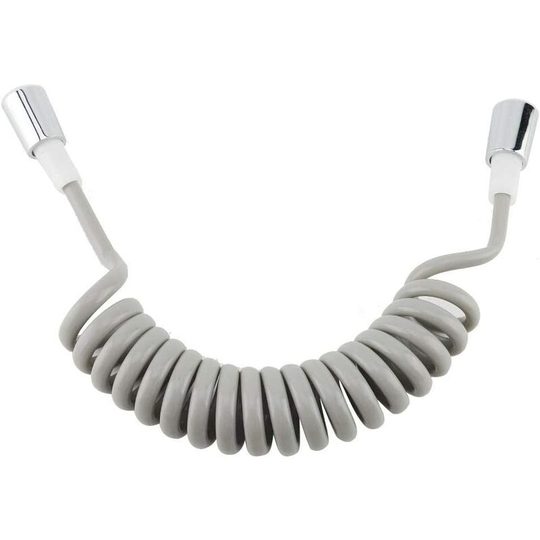 2m Telescopic Shower Hose abs Replacement Spring Shower Hose for Bathroom Toilet Hand Shower Bidet Sprayer(Gray)