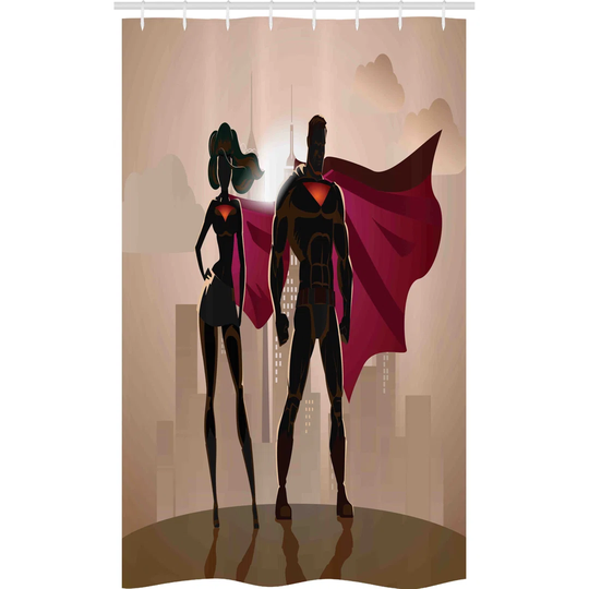 Helfried 8 Piece Polyester Shower Curtain Set + Hooks