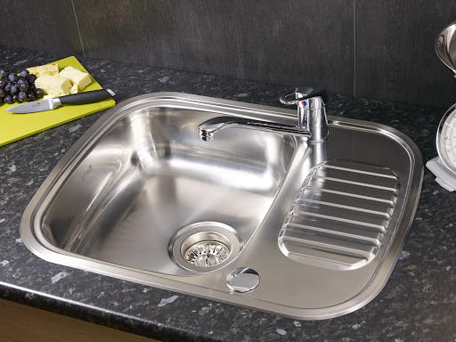 Reginox Regidrain Stainless Steel Inset Kitchen Sink With Basket Strainer