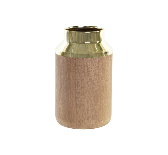Brown 25.5Cm Wood Table Vase
