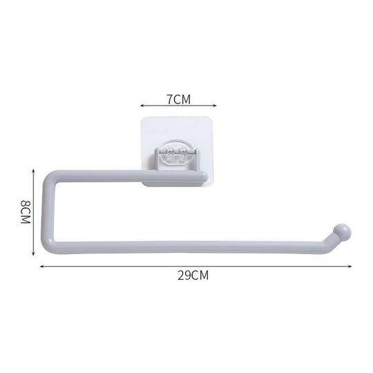 Sunflowergb - Kitchen Roll Paper Holder Hanger Closet Towel Rack Tool (Gray)