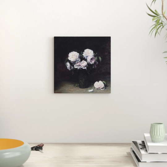 'Roses' by Henri Fantin-Latour Painting Print