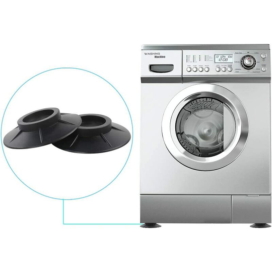 8Pcs Anti-Vibration Pads for Washing Machine, Dryer Rubber Drum Washing Machine Pads (10cm, Black)