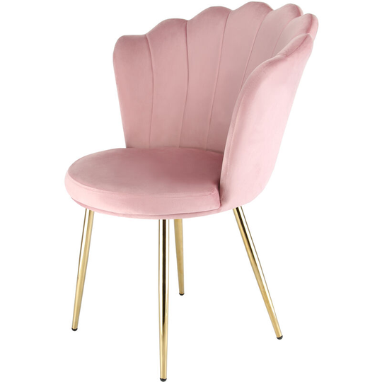 Daisy Accent Chair in Pink Velvet