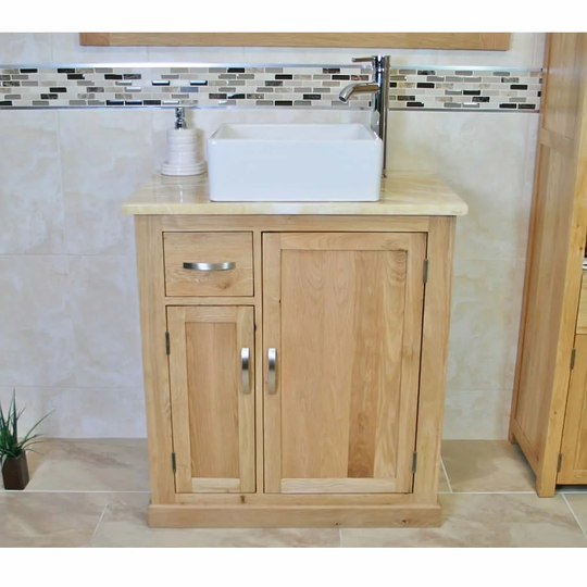 Demarco Solid Oak 750mm Free-Standing Vanity Unit