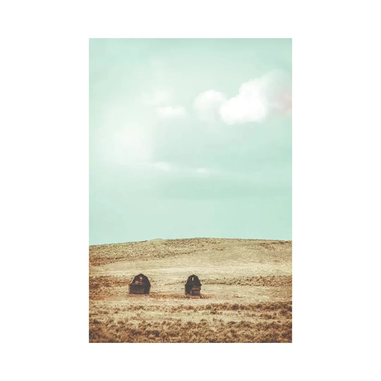 Two Little Barns by Little Cabin Art Prints - Wrapped Canvas Graphic Art