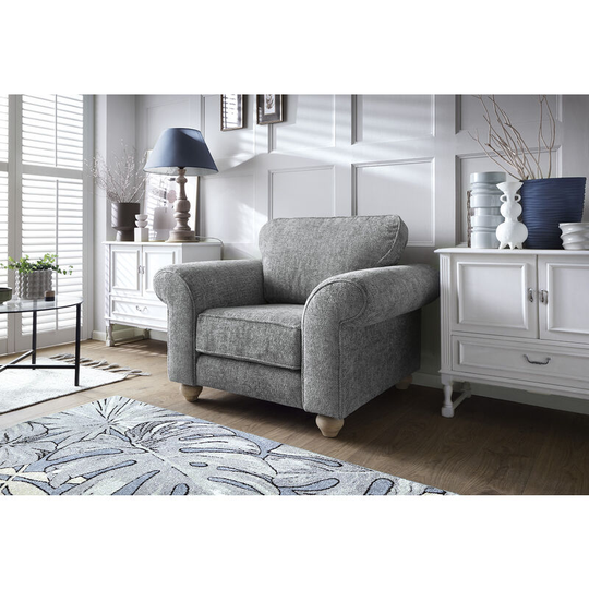 Ingrid Armchair in Steel Grey - color Steel Grey - Steel Grey