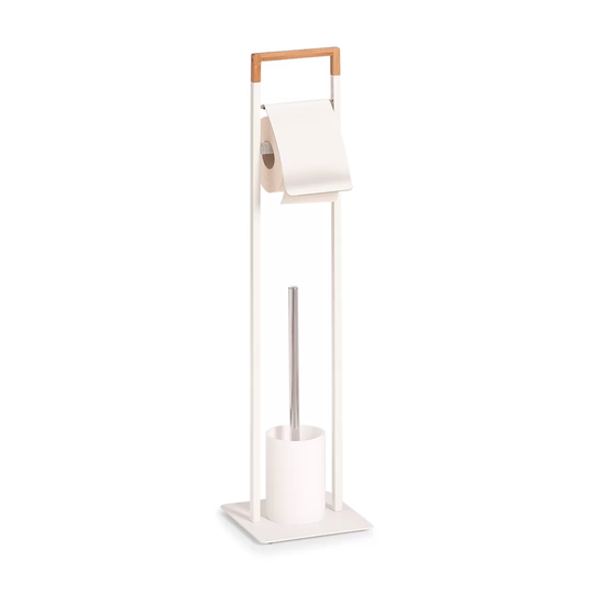Pomeroy Free-Standing Toilet Roll & Brush Holder
