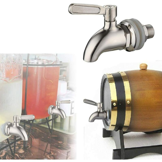 Sunflowergb - Stainless Steel Beverage Dispenser Faucet Replacement Tap For Homemade Barrel Fermented Wine Beer Faucet