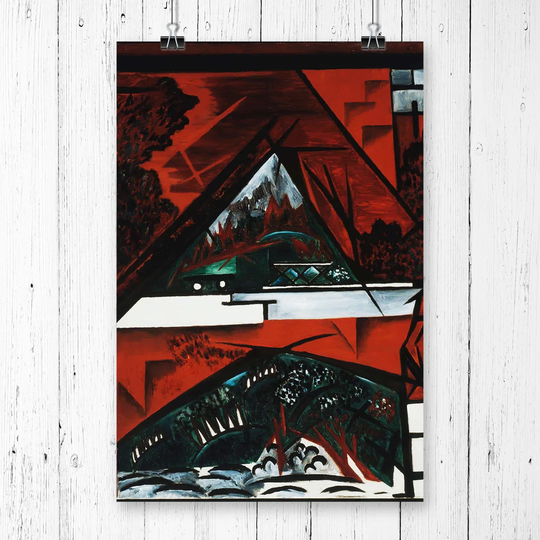 'Abstract' by Ilya Chashnik Painting Print