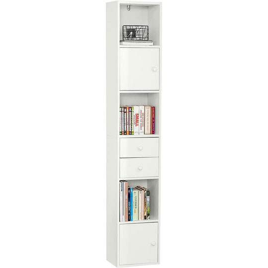 Sobuy - Tall Cabinet Bathroom Shelf Bathroom Storage Cabinet,STR10-W