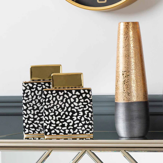 Buckmiller Black/White Ceramic Ginger Jar