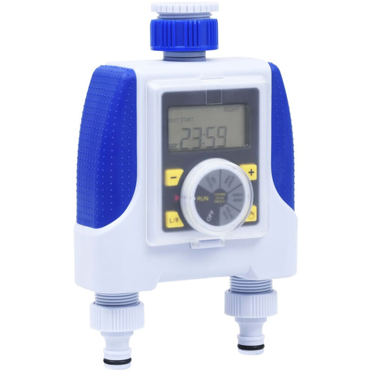 Electronic Dual Outlet Water Timer with Rain Delay