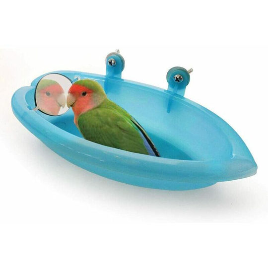 Parrot Bathtub, Parrot Bathtub with Pet Mirror, Bird Cage Accessories, Bath Mirror, Shower Box, Bird Cage, Small Bird, Bird Cage Toy