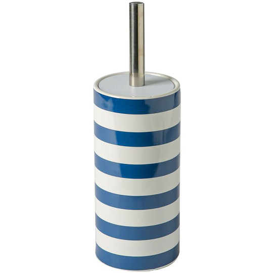Harbour Housewares Ceramic Toilet Brush - Navy Stripe
