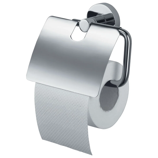 Haceka Cosmos Toilet Roll Holder with Lid Matt Black