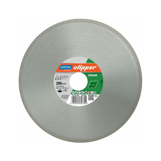 Norton Clipper Ceramic Cutting Blade 200 x 25.4mm - 70184626829