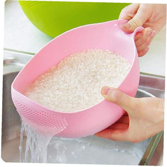 Rice Filter Colander Plastic Basket Sieve Drainer Cleaning Gadgets Random Color Kitchen Accessories Gadgets