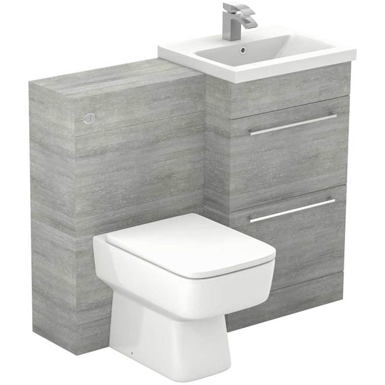 Wholesale Domestic - Napoli Molina Ash 1000mm 2 Drawer Vanity Unit Toilet Suite - Molina Ash