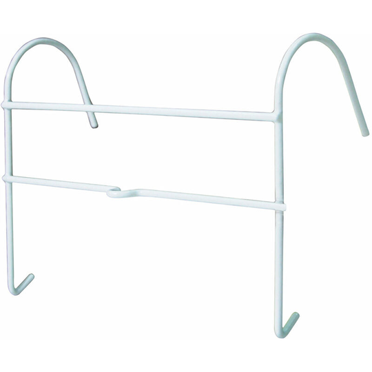 Large Urine Catheter Bag Hanging Holder - Integrated Tube Clip - Plastic Coated