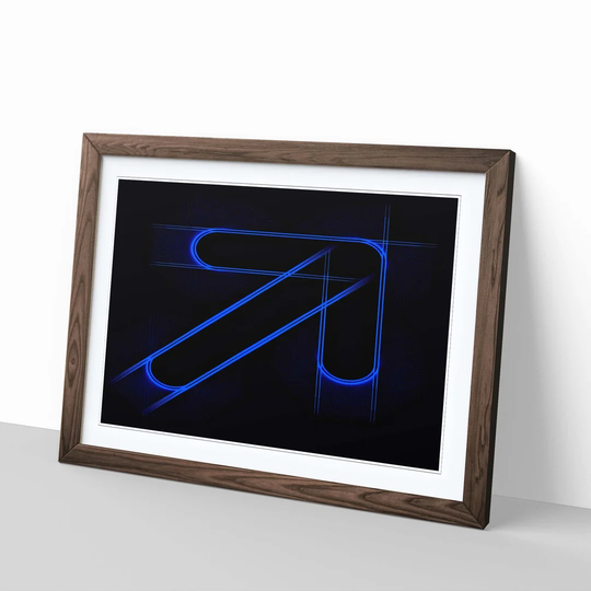 'Blue Abstract 14' Framed Graphic Art