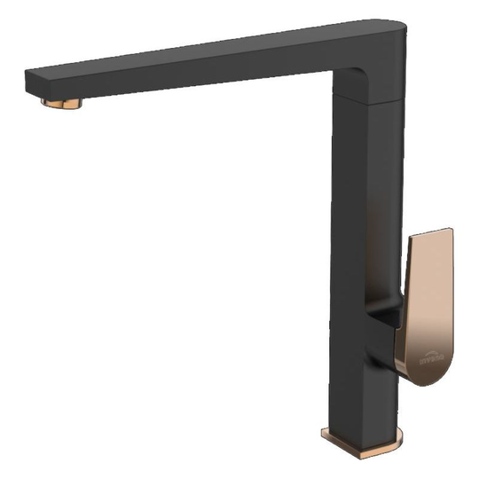 Black/Rose Gold Brass Kitchen Sink Faucet Tall Elegant Mixer Tap