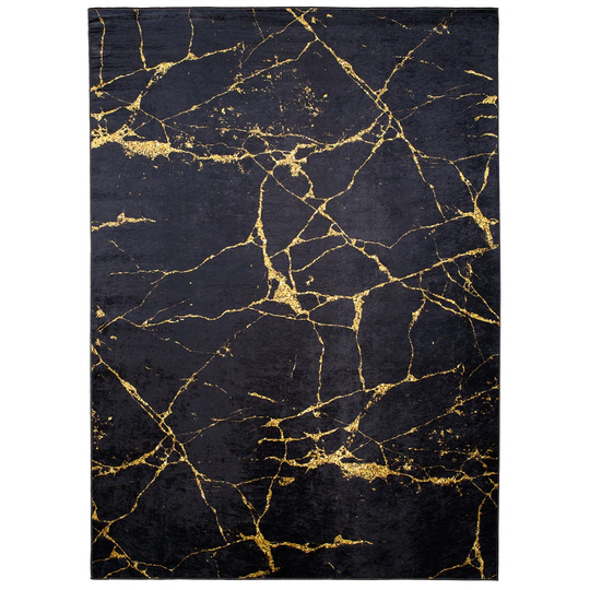 Cisse Flatweave Black/Yellow Rug