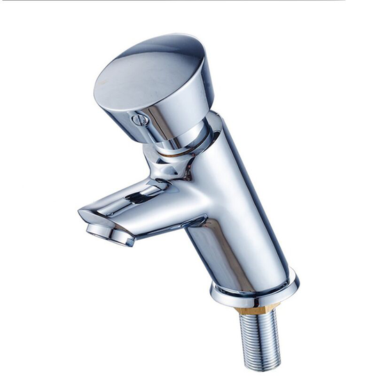 Basin Faucet Bathroom Faucet, Brass Basin Faucet Pressure Delay, Galvanized Silver