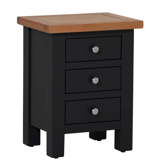 Rafeala 3 Drawer Bedside Table