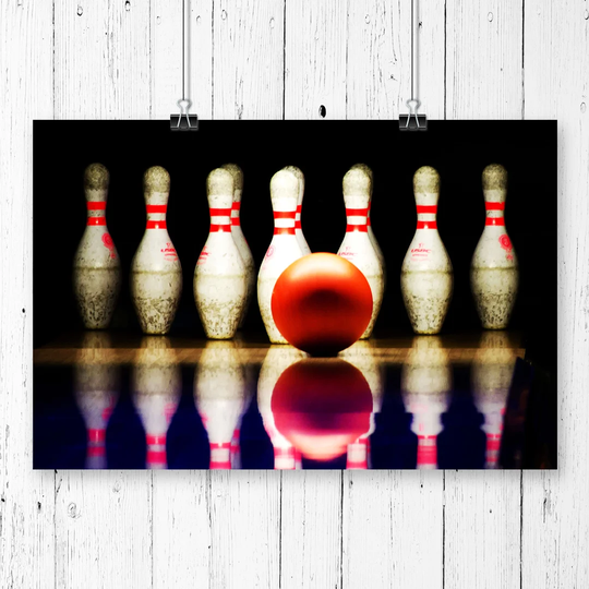 'Ten Pin Bowling' Graphic Art