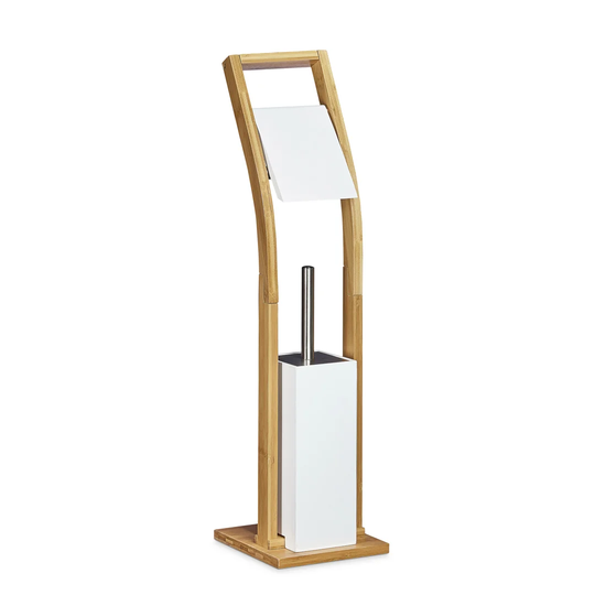 Stolle Freestanding Toilet Roll and Brush Holder