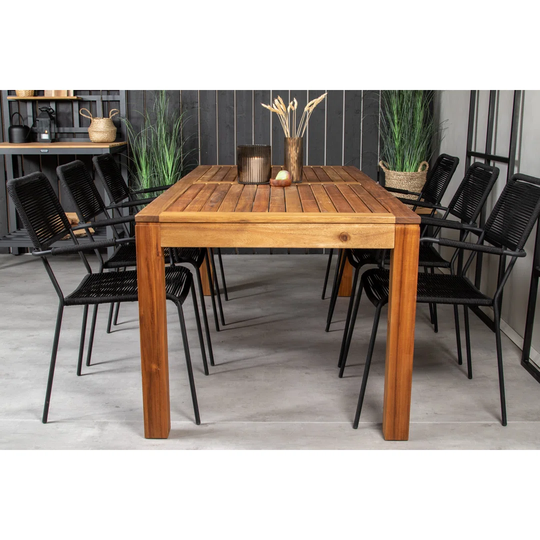 Brendon 7 - Piece Acacia Solid Wood Dining Set