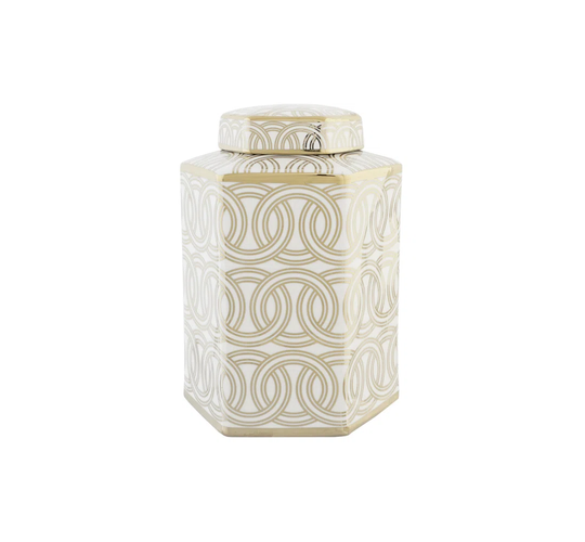 Boxrah Gold/White 24Cm Porcelain Table Vase