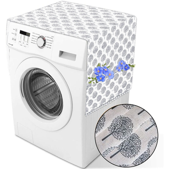 Side Storage Bag for Washing Machine Cover Anti-Slip Washer And Dryer Top Covers, Fridge Dust Cover, Washing Machine Top Cover Front Load Style 2
