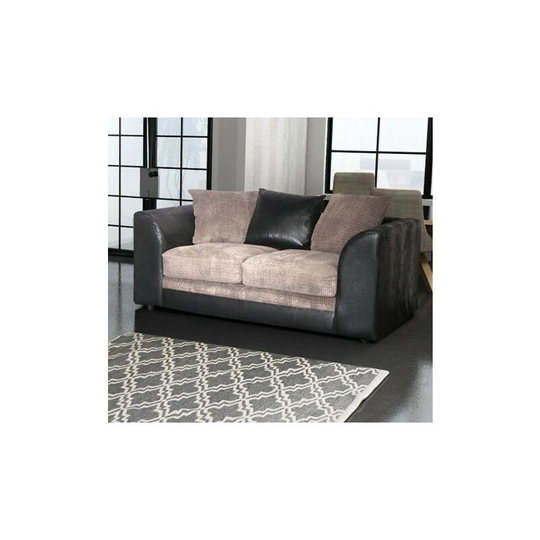 Darcey 2 Seater Sofa - Black & Grey
