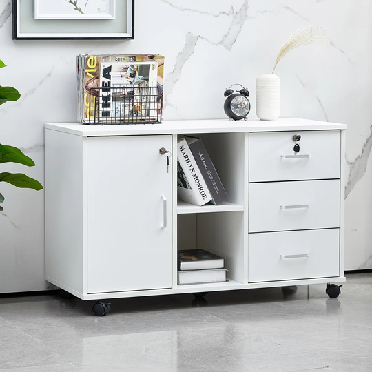 Karolyn 1 - Door 3 - Drawer Filing Storage Cabinet