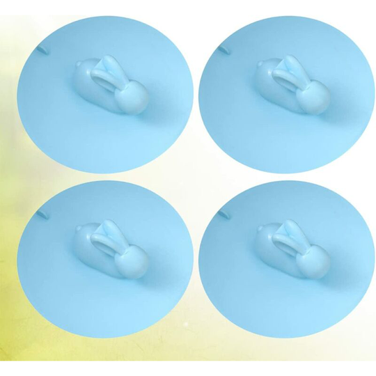 4pcs Bathroom-Sky-blue, Kitchen Rabbit Plug,sinks Style Bathroom Laundry Cover Drain, Strainer Plug Stopper Design Shower for Sealing Hair and Floor