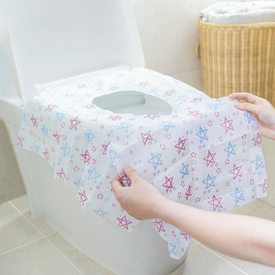 BR-Vie 20 Pcs Disposable Toilet Covers, Disposable Toilet Bowl Covers, Toilet Seat Covers Individually Packed Portable for Public Toilet Child Travel
