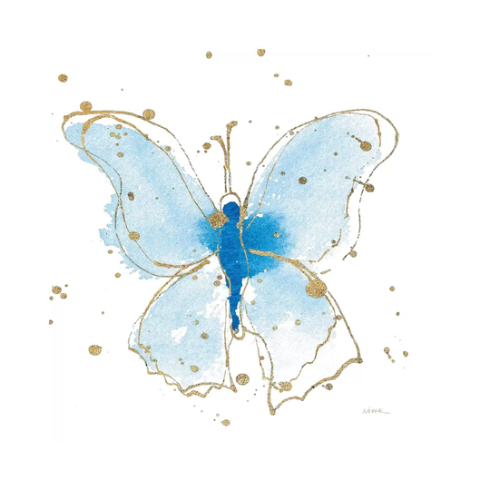 Gilded Butterflies V by Shirley Novak - Wrapped Canvas Painting