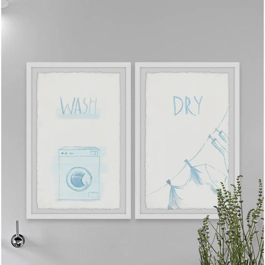 Wash Dry - 2 Piece Picture Frame Drawing
