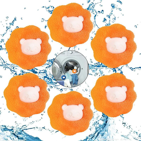 6 Pieces Clothes Hair Remover for Washing Machine Reusable, Washing Machine Hair Remover Ball, Pet Hair Remover, for Washing Machine, Bedding,