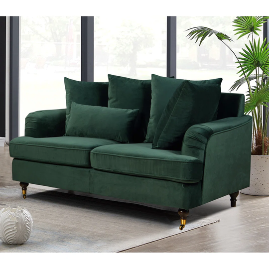 Honaye 145Cm Velvet Recessed Arm Sofa