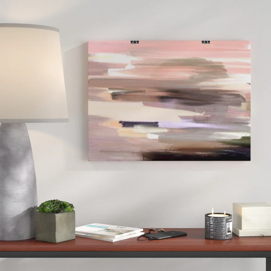 'Pink Abstract Art' Printing Print