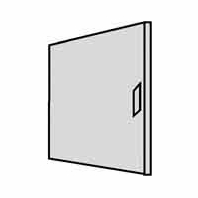 AT12A - Door for cabinet 300mmx245mm steel AT12A