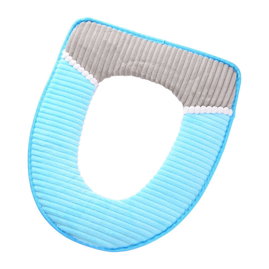 Warm Multicolor Toilet Seat Cover Protective Toilet Bowl Cover Toilet Seat Cover wc Lid Toilet Seat Flap Covers (blue)