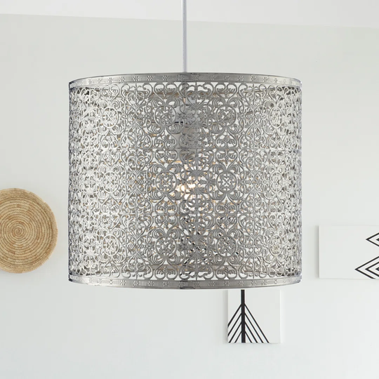 25.5cm Metal Drum Pendant Shade
